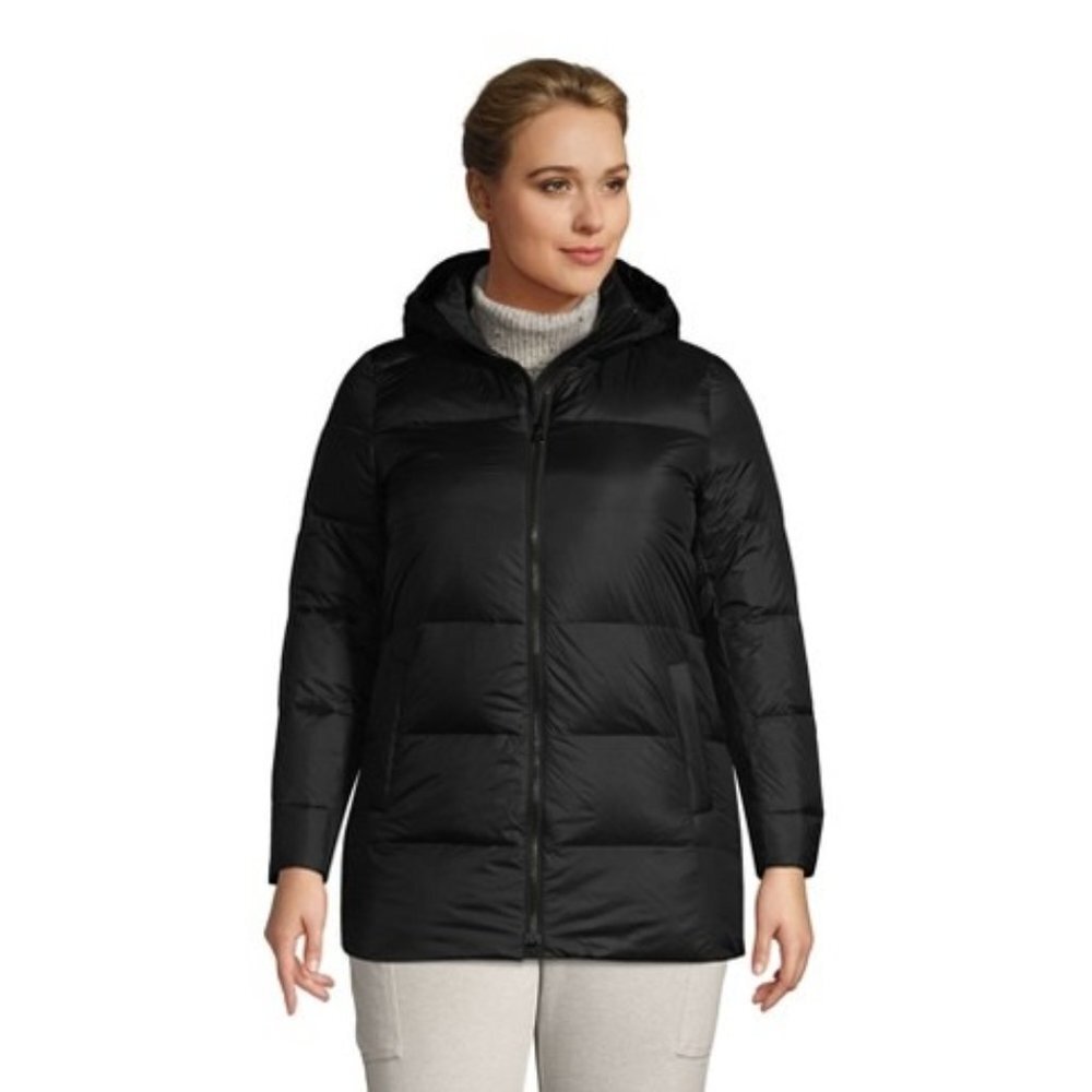 NWOT Lands' End Women's Wide Channel Down Jacket Size XSmall Petite Black